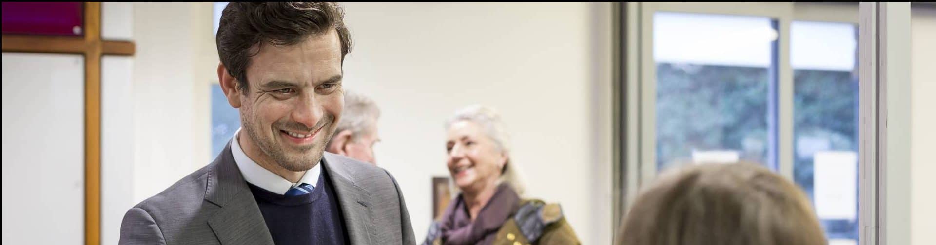 A man at a ticket office